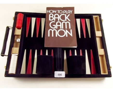 A Harrods backgammon set 