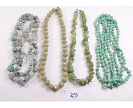 A selection of Jade beads 
