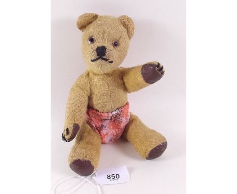 A small gold plush teddy bear - 22cm 