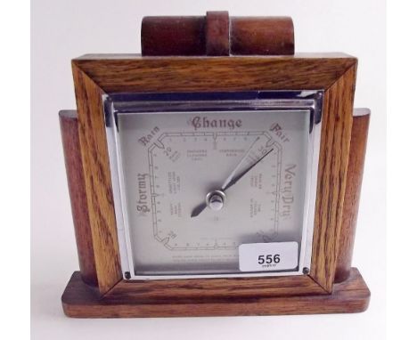 An oak framed barometer 