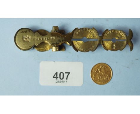 Edward VII half sovereign 1907 plus brass Harrison sovereign and half sovereign scales - Condition: Fine