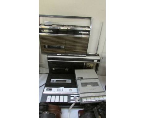 3 Grundig cassette players, C2001, MC7201, C200SL, working but would benefit from a service, and a Pye dAta Recorder, D6600 u