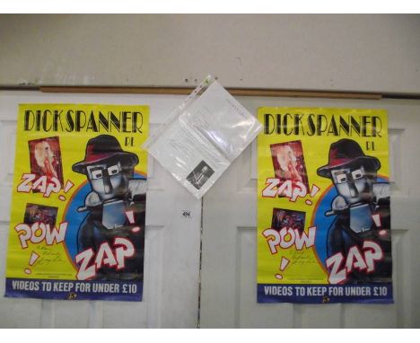 2 Dick Spanner P.I. posters both signed by Gerry Anderson and a Funderson letter