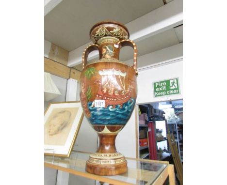 A large Greek style ceramic vase.