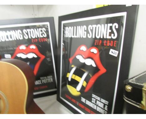 2 limited edition Rolling stones zip code poster.