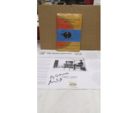 "John Lennon Called Me Normal" First edition signed by Norman "Hurricane" Smith, 2007 and second autograph by same.