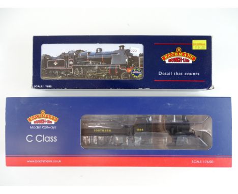 A pair of BACHMANN steam locomotives comprising a C Class in Southern Railway black livery and an N Class in Southern Railway