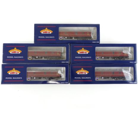 A group of BACHMANN BR Mark 1 GUV Vans in BR maroon livery - VG in VG boxes (5)