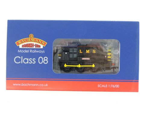A BACHMANN Collectors' Club Limited Edition - 32-106K Class 08 diesel locomotive 'Spectre' in LMS black livery - VG/E in VG b