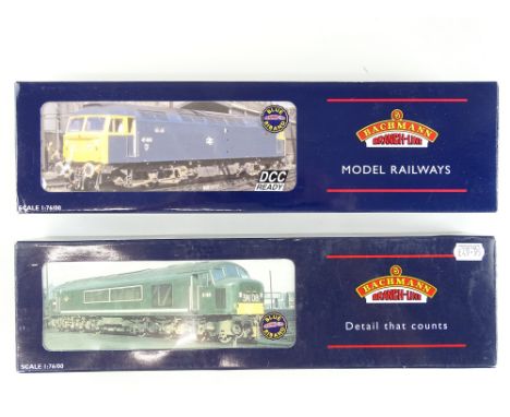 A pair of BACHMANN diesel locos comprising a Class 47 in two tone green and a Class 45 in BR blue livery - VG in G/VG boxes (