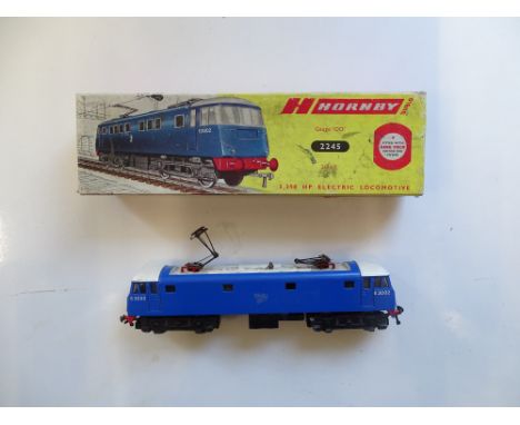 A HORNBY DUBLO 2-rail 2245 Class AL1 electric locomotive, double pantograph version, in BR electric blue livery - F/G in F bo