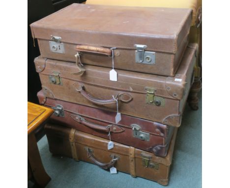 Four vintage suitcases (4) Condition Report: Available upon request