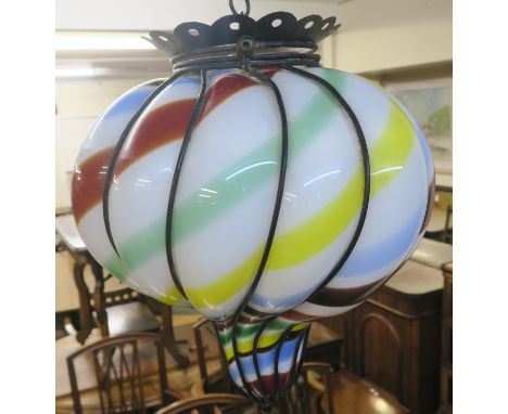 A vintage glass ceiling shade Condition Report: Shade is in good general condition consummate with its age. Its dimensions ar