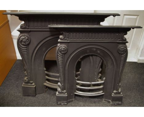 A cast iron fire surround; a similar bedroom surround (2)