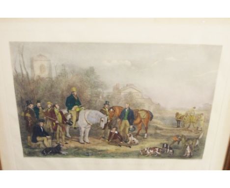 Francis Grant, after, Simmons, by, The Shooting Party - Ranton Abbey, coloured lithograph, 90cm x 70cm, framed 