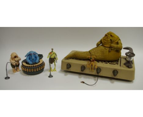 Star Wars Return of the Jedi - A Kenner Jabba the Hutt Action playset including Jabba, Salacious Crumb, platform pipe, (missi