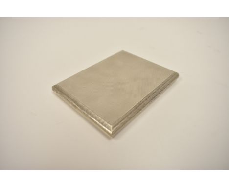 An Asprey of London silver cigarette case with gilt interior with a slide and lock mechanism, London 1969, 9.7cm x 7.5cm, 136