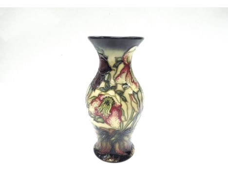 A Moorcroft Ashwood Garden Hellebore pattern vase, 19cm tall