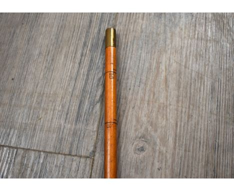 A J. Rabone &amp; Sons, Birmingham lancewood and bronze tipped yard stick, (one side marked inches divided into eighths of an