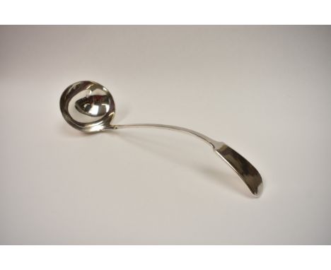 A silver plate large ladle marked MW &amp; W 1915, 35cm long