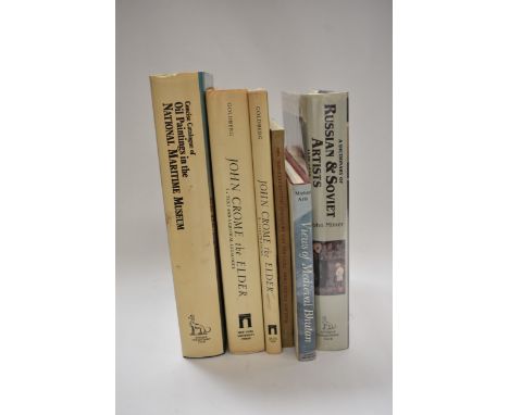 Six Art reference volumes including John Crome the Elder by Norman L. Goldberg volumes I and II published by New York Univers
