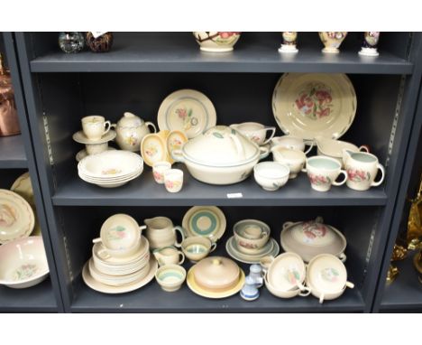 A quantity of Susie Cooper dinner ware, to include a lidded tureen, sauce boat, cups, salt and paper ect, (60)