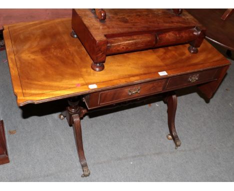 Reproduction mahogany sofa table, in the Regency style 