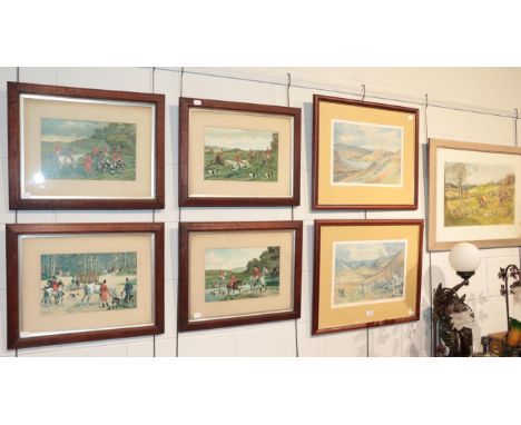 After Robin Furness (b.1933) Two limited edition reproduction hunting prints, both signed and numbered to margin; a set of fo