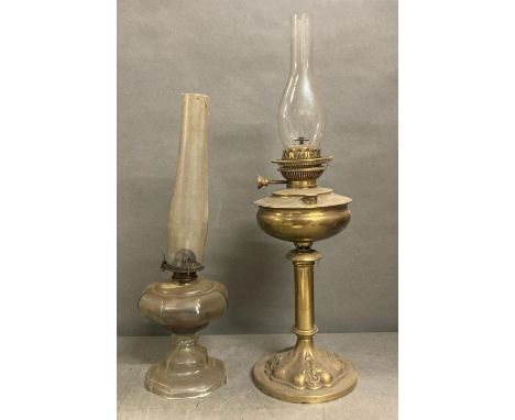 A pair of vintage oil lamps 