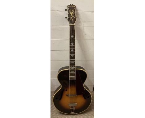 A Paramount Grover De Luxe guitar and case 