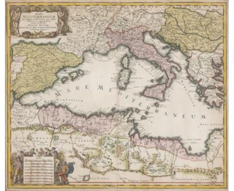 Seutter, Matthaeus, (1678-1756), "Mare Mediterraneum juxta Regna et Provincias, quas alluit distinctum et cognominatum, opera
