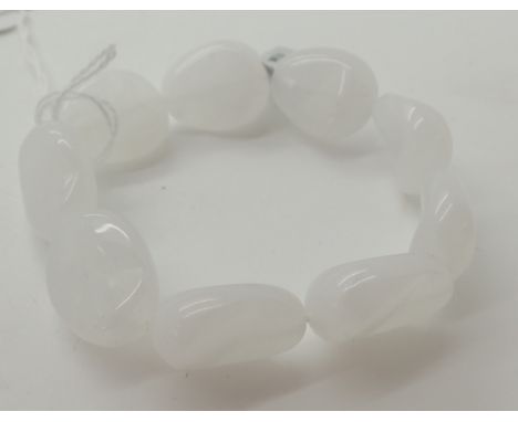 New tagged white jade bangle 