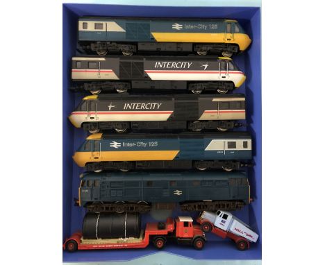 Mixed lot including Hornby Intercity 125 Airfix deisel locomotive and some diecast lorries