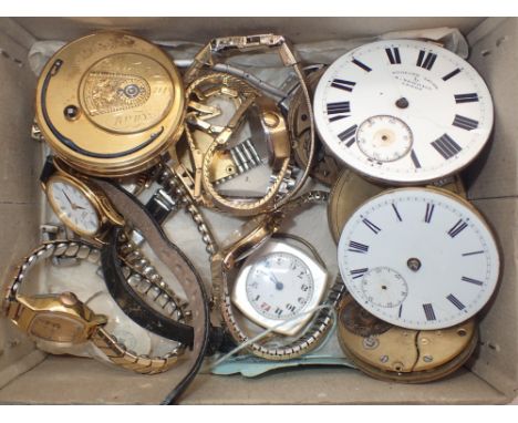 Box of pocket watch movements 