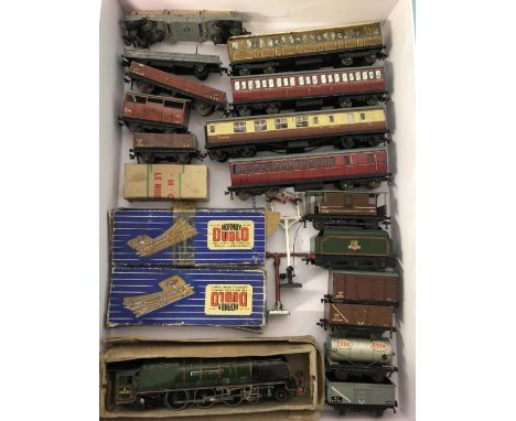 Hornby Dublo Duchess of Montrose steam locomotive with assorted rolling stock and points
