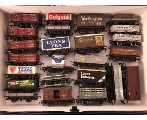 Assorted OO gauge freight wagons to include Hornby Bachmann and Dapol