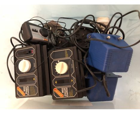 Assorted model railway controllers and transformers mainly Hornby 