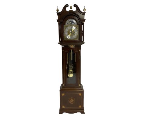 A mahogany effect longcase clock made to celebrate the millennium in the year 2000, this clock being No 2 of only 200 manufac