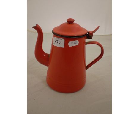 RED ENAMEL COFFEE POT (19 CM) 