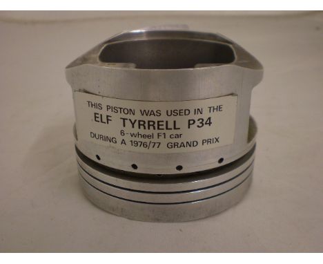 PISTON FROM 1976/77 TYRRELL 6 WHEEL F1 CAR