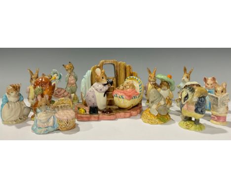 A Border Fine Arts Beatrix Potter group, The Tale of Two Bad Mice, Hunca Munca &amp; Babies, A3948, limited edition 1154/1250