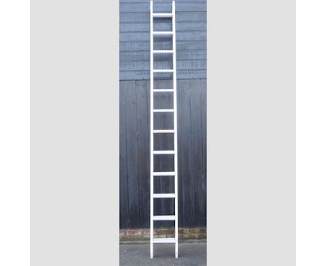 An aluminium ladder, in two sections, 342cm tall 