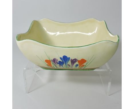 A Clarice Cliff bowl, in the Crocus pattern, printed marks to base, 20cm