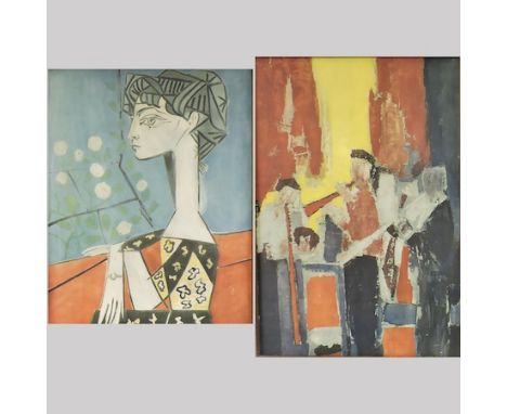 Pablo Picasso, 1881-1973, Portrait de Mme Z, lithograph, published by Braun and Cie, Mulhouse Dornach, Paris, 1954, 56 x 45cm