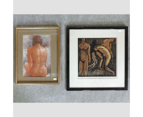 R. Best, 20th century, untitled, limited edition print, signed in pencil to the margin, 32 x 30, together with another nude s