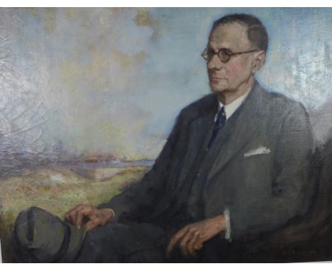 Alfred Edward Borthwick (British 1871-1955) James Wilson Provost of Kirkcaldy 1934-1946, half length portrait,  oil on board,