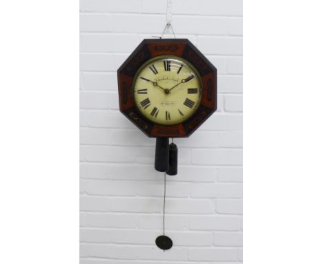 Fehrenbach &amp; Hoch octagonal wall clock. 32 x 32 x 23cm. 