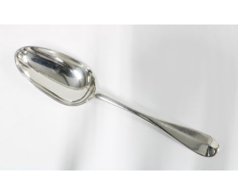 18th century provincial silver table spoon, hanoverian pattern, makers mark for Coline Allen, Aberdeen c.1750, 21cm 