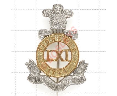 Indian Army. 61st King George’s Own Pioneers Officer’s pagri badge circa 1911-22. British made silver and gilt. (Cox 2473) St