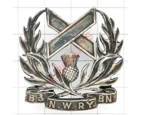 Indian Army. Bengal & North Western Railway Volunteer Rifles cap badge. A good cast silvered example. (Cox 2686A) Phillips, A